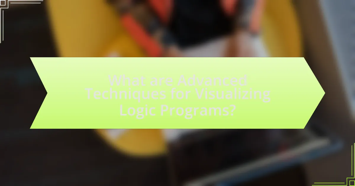 What are Advanced Techniques for Visualizing Logic Programs?