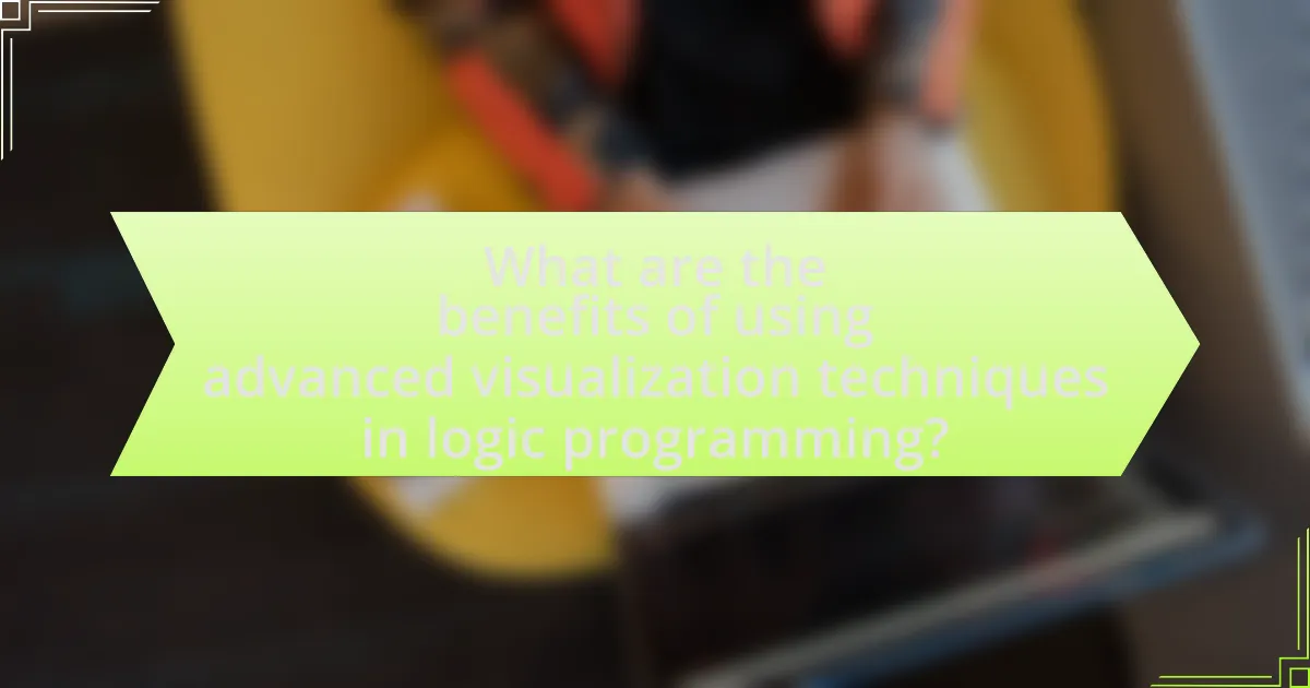 What are the benefits of using advanced visualization techniques in logic programming?