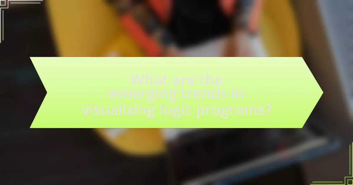 What are the emerging trends in visualizing logic programs?